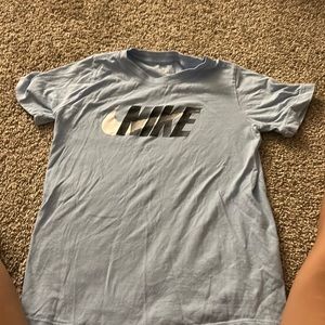 blue nike workout shirt
